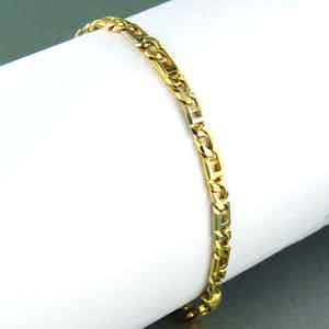 14k bicolor schakel armband - 19,5 cm lang verkocht voor € 350!