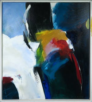 Yon Nicolas - Acryl op doek, Abstracte compositie - Ingelijst (Groot) kopen? Bied vanaf 300!
