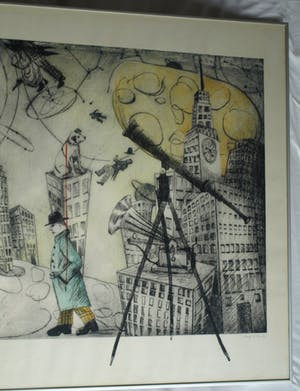 Margit Willems - Zeer grote ingelijste ets , When you dance, you do not Tango – 1989 - nr. 5 / 7 kopen? Bied vanaf 100!