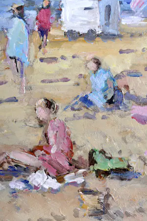 Arie-Kees van Noort - Zandvoort - Olie op paneel - Gesigneerd - 30x45 cm kopen? Bied vanaf 180!