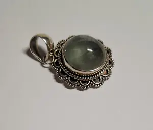 Nieuwe zilveren hanger met Indiase mosagaat kopen? Bied vanaf 50!