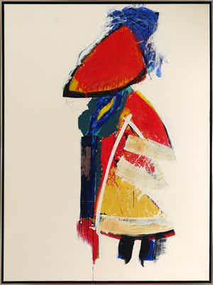 Arty Grimm - Olieverf op doek, Zonder titel - Ingelijst (Zeer groot) verkocht voor € 750!