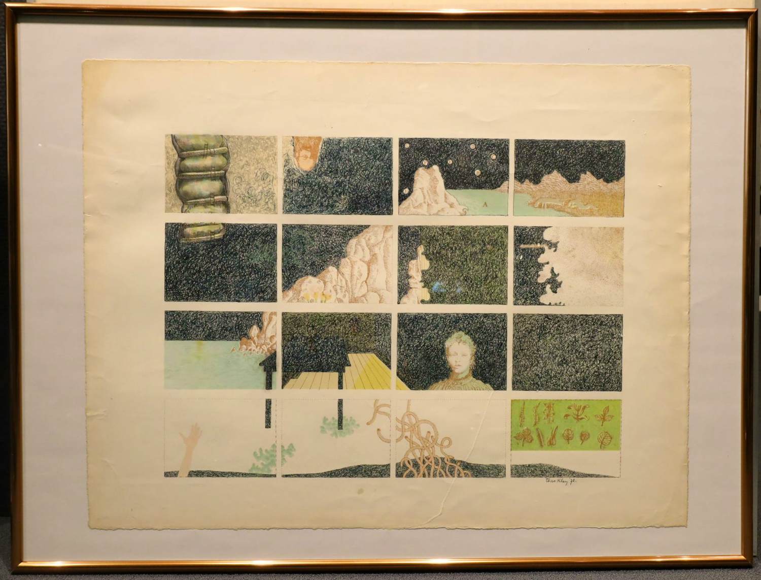 Theo Kley - Vierkante Vlakken Voorstelling uit Dienst voor rijks verspreide kunstvoorwerpen kopen? Bied vanaf 300!