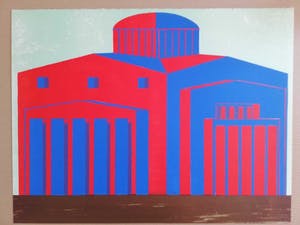 Ko Aarts - GEBOUW / KLEURLITHOGRAFIE / 50x65cm / SIG / 1995 kopen? Bied vanaf 25!