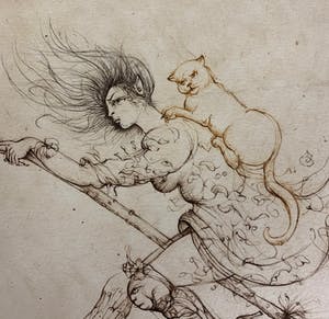 Leonor Fini - Aquatint La Sorcière sur le Balai kopen? Bied vanaf 50!