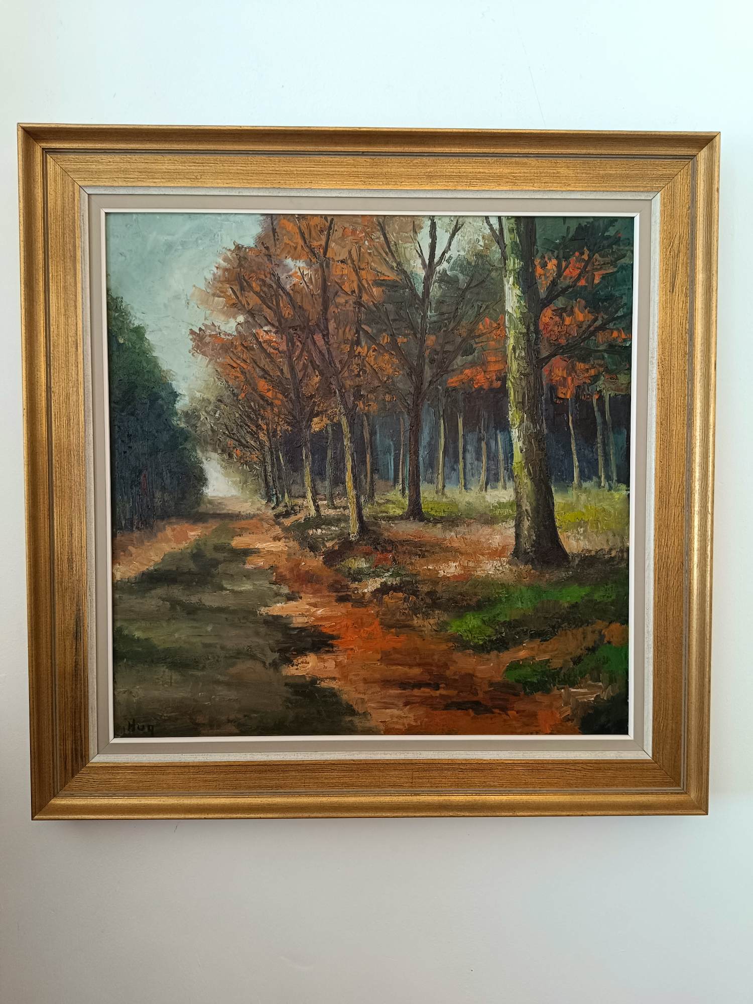 Hugo Van Peer - Bosweg herfst verkocht voor € 45!