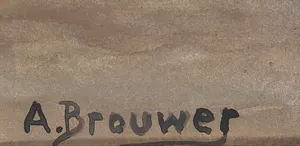 A. Brouwer - Waterverf op papier, Stilleven kopen? Bied vanaf 1!