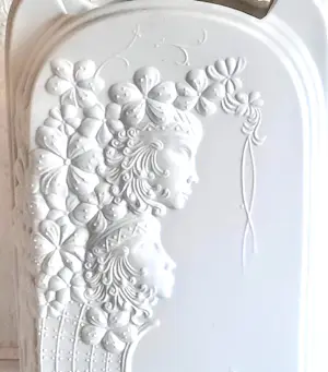 A.K. Kaiser Porzellan - Vase Bisquit Porzellan Op Art Design Wolfgang Gawantka signiert 70er Jahre kopen? Bied vanaf 90!