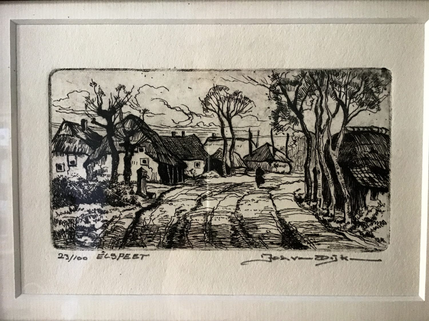 Jos van Dijk - Drie etsen Elspeet. kopen? Bied vanaf 10!