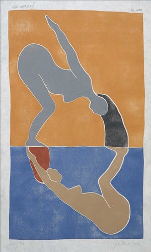 Geertje Briels - Houtdruk op geschept papier, Salto kopen? Bied vanaf 1!