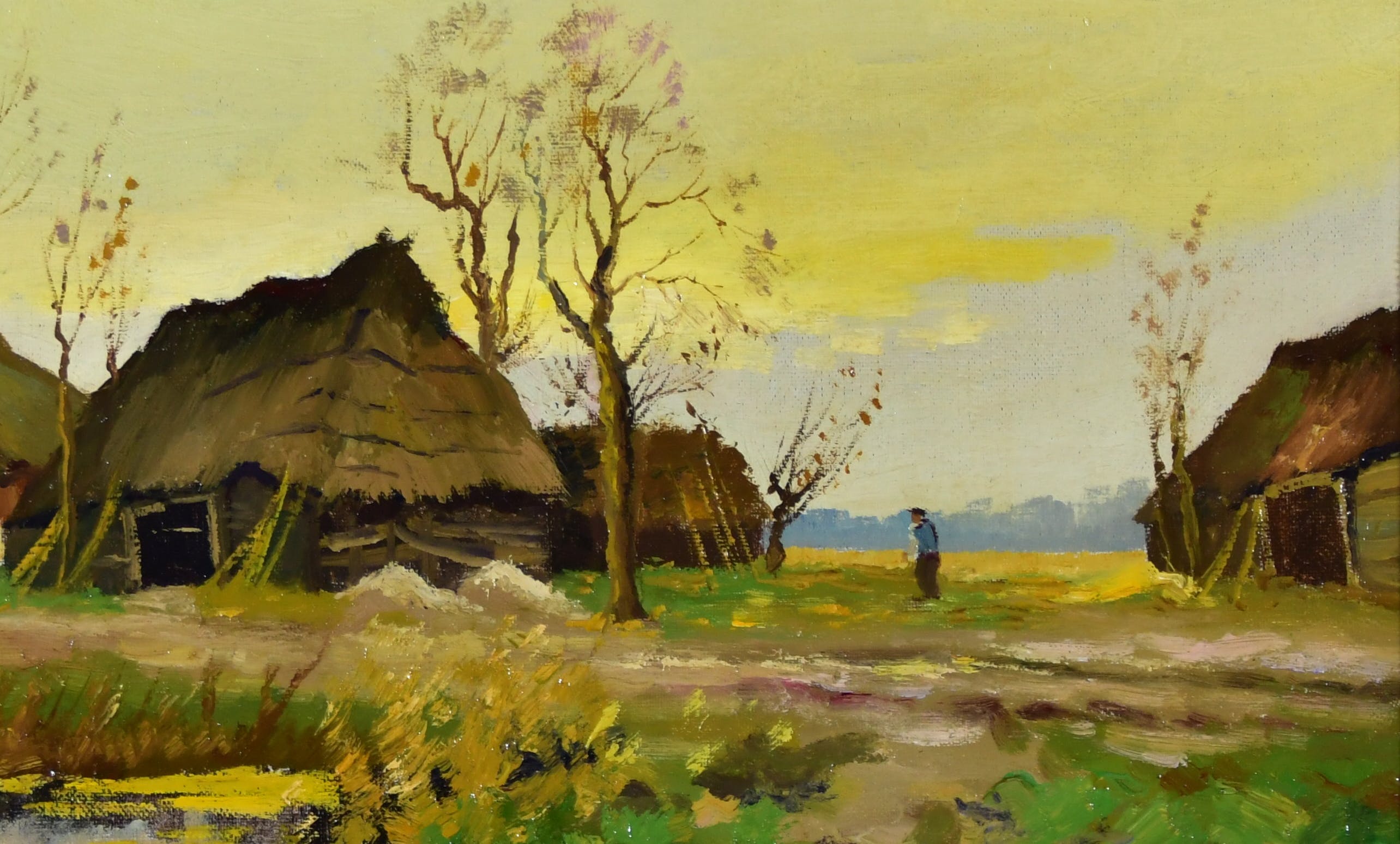 Albert Zwartjes - (1902-1976) - Landschap - Boerenerf - Olieverf op doek - gesigneerd l.o. kopen? Bied vanaf 175!