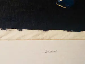 Wim Noordhoek - jaren 60 handgekleurde Linosnede "interieur met breiende vrouw" gesigneerd kaufen? Bieten Sie von 37!