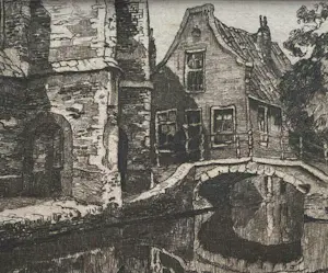 Jan Sirks - Ets - Vrouwenregt Delft kopen? Bied vanaf 45!