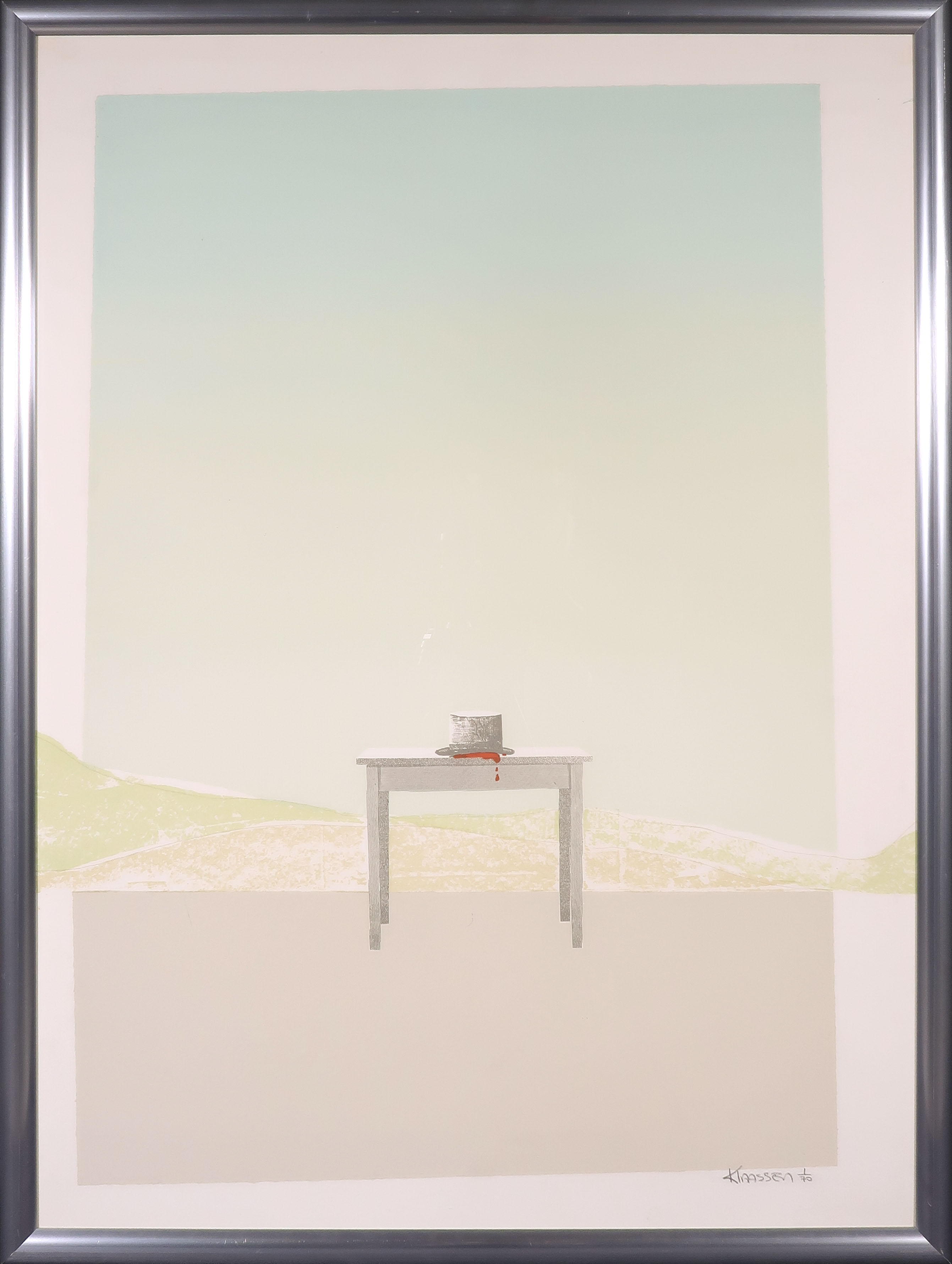 Wil Klaassen - Zeefdruk, De Hoed - Ingelijst kopen? Bied vanaf 1!