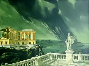 Carel Willink - Door Carel Willink gesigneerde kleurenzeefdruk | 'Chateau en Espagne' | 1979 verkocht voor € 850!