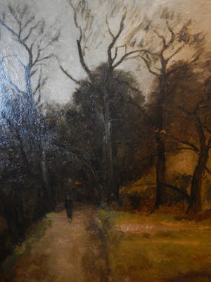 Niet of onleesbaar gesigneerd - Groot werk van een bospad kopen? Bied vanaf 10!