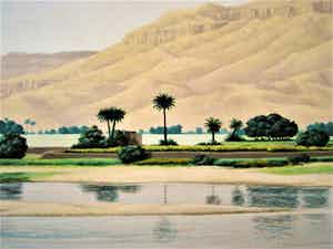 Franz Deckwitz - GROOT ! Olieverf "USA Palm Springs San Jacinto Mountains" gesigneerd verkocht voor € 10!