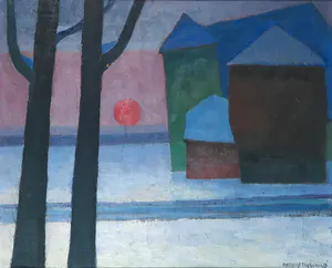 Toon Vijftigschild - Olieverf op doek, Dorpsgezicht - Ingelijst kopen? Bied vanaf 150!