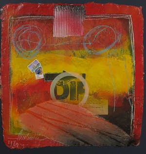 Theo Koster - Zeefdruk en collage, Zonder titel - Ingelijst kopen? Bied vanaf 35!