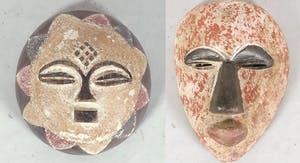 Ibibio - Lot van twee paspoortmaskers kopen? Bied vanaf 1!