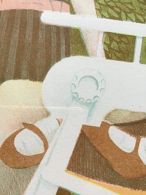 Aat Verhoog - Grote litho ,Moeder met kinderen, gesigneerd en ingelijst kopen? Bied vanaf 65!