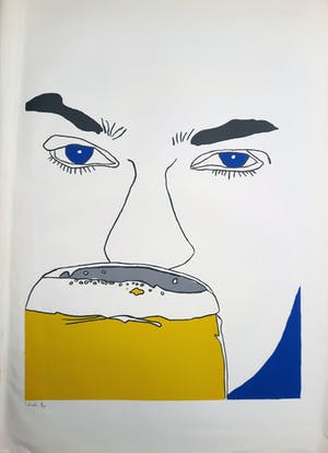 Jacob Zekveld - steendruk - Bierdrinker 9/190 - 1966 - Prent 190 - 21090 kopen? Bied vanaf 1!