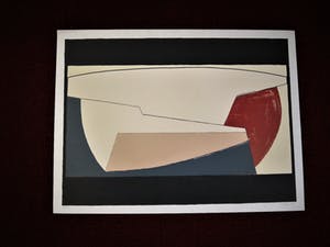 Sytske Feitsma - Grote gesigneerde Zeefdruk "Abstracte compositie" oplage 30/50 kopen? Bied vanaf 10!