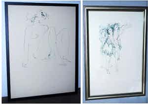 Sam Drukker - LITHO naakt >extra> ETS door Leonor FINI verkocht voor € 75!