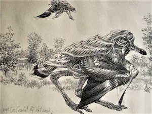 Peter Vos - Vrij zeldzame Litho met opdracht "voor Cor (omdat hij dat wou)" 1973 kopen? Bied vanaf 43!