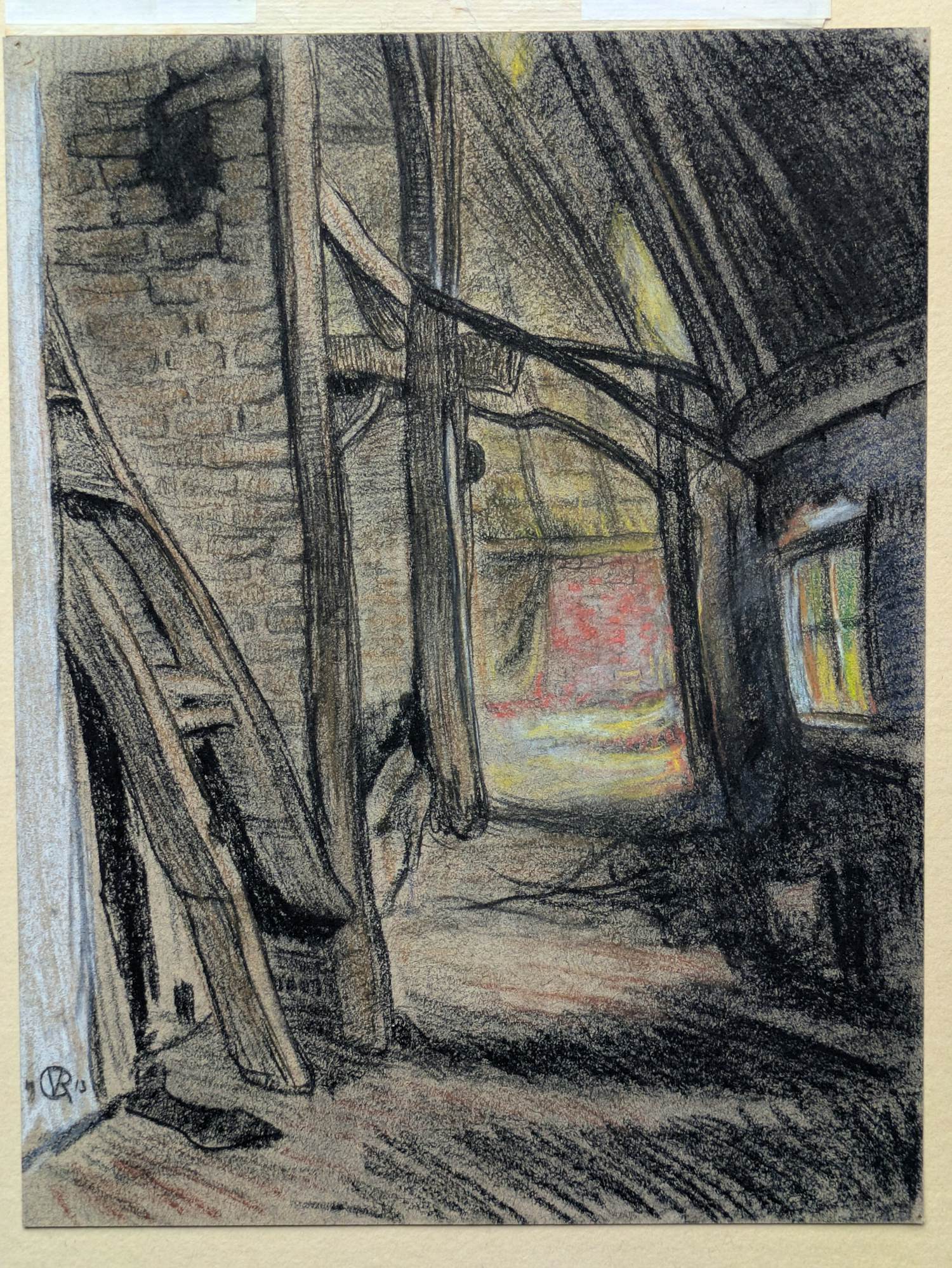 Johannes Graadt van Roggen - 1913 - Interieur van een schuur kopen? Bied vanaf 90!