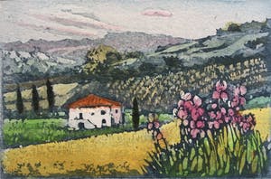 Giorgio Ferrari - Campagne Toscane | Lot van 3 ingekleurde etsen kopen? Bied vanaf 50!