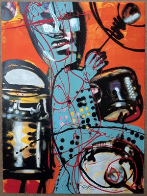 Herman Brood - De drummer, zeefdruk kopen? Bied vanaf 295!