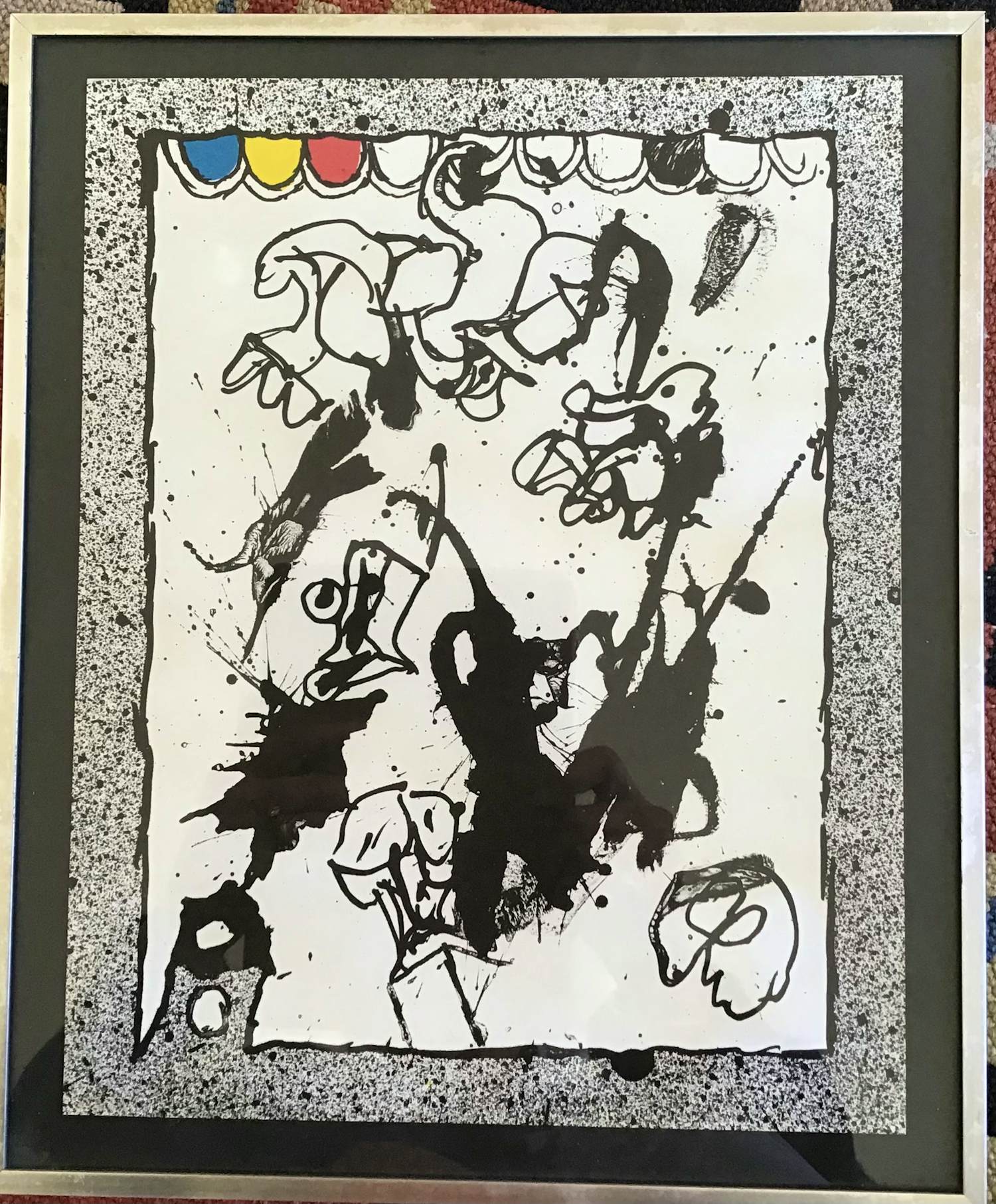 Pierre Alechinsky - Litho , Compositie, ingelijst, kopen? Bied vanaf 50!