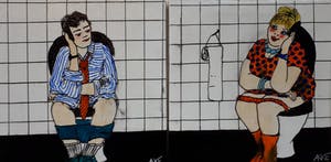 Anke Peddemors - kunst voor in het kleinste kamertje 2luik 30 01 2 kopen? Bied vanaf 30!