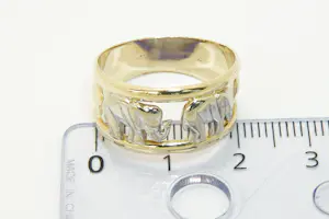 62 - 14 karaats bicolor gouden olifanten ring kopen? Bied vanaf 290!