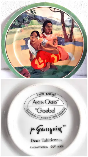 Porzellanfabrik W. Goebel - 2 Wandteller Artis Orbis Paul Gauguin Arearea und Deux Tahitiennes 90er Jahre kopen? Bied vanaf 90!