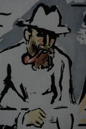 Kees van Dongen - Pochoir - Wijntje drinken - 1925 kopen? Bied vanaf 300!