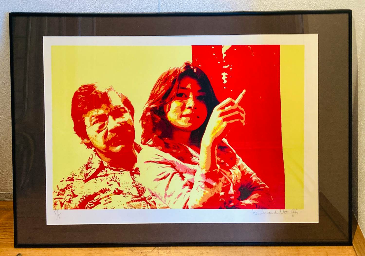 Henk van der Vet - Portret Karel Appel en vrouw met lijst!(loods) kopen? Bied vanaf 145!