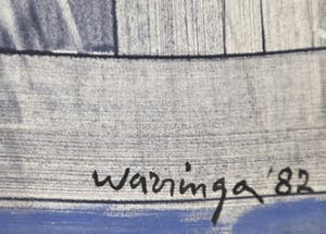 Frans Warringa - Zonder Titel - Acrylverf op vinylpapier - 1982 kopen? Bied vanaf 35!