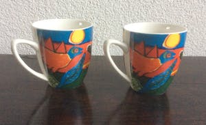 Corneille - Twee zeldzame glazen, twee kopjes kopen? Bied vanaf 17!