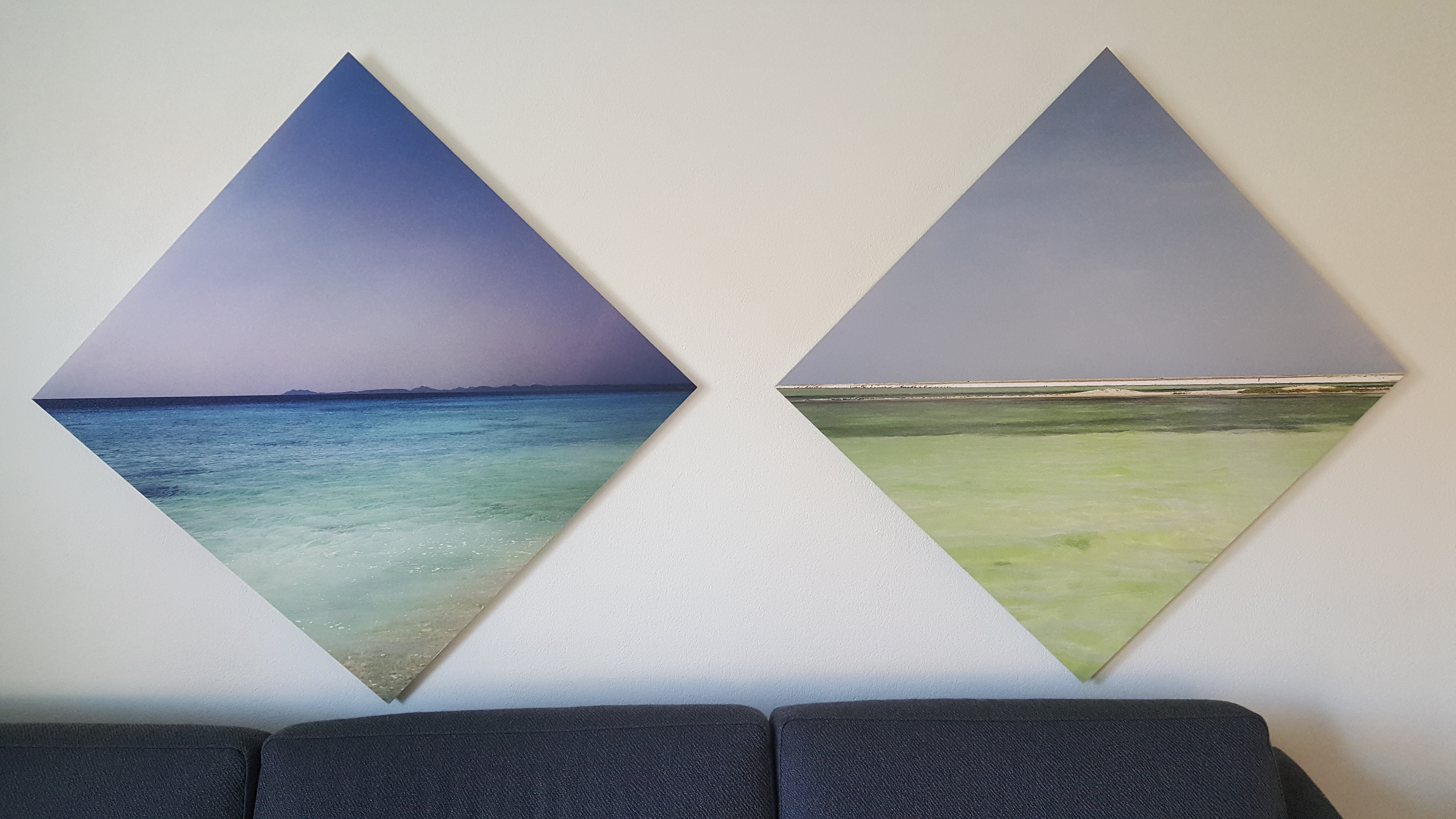 Hans A. Versteeg - Cariben liefhebbers opgelet: twee piëzografie werken met kustlijnen kopen? Bied vanaf 200!