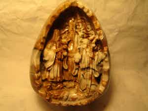 Niet of onleesbaar gesigneerd - Chinees Hardstenen Object met 3 Immorals verkocht voor € 1!