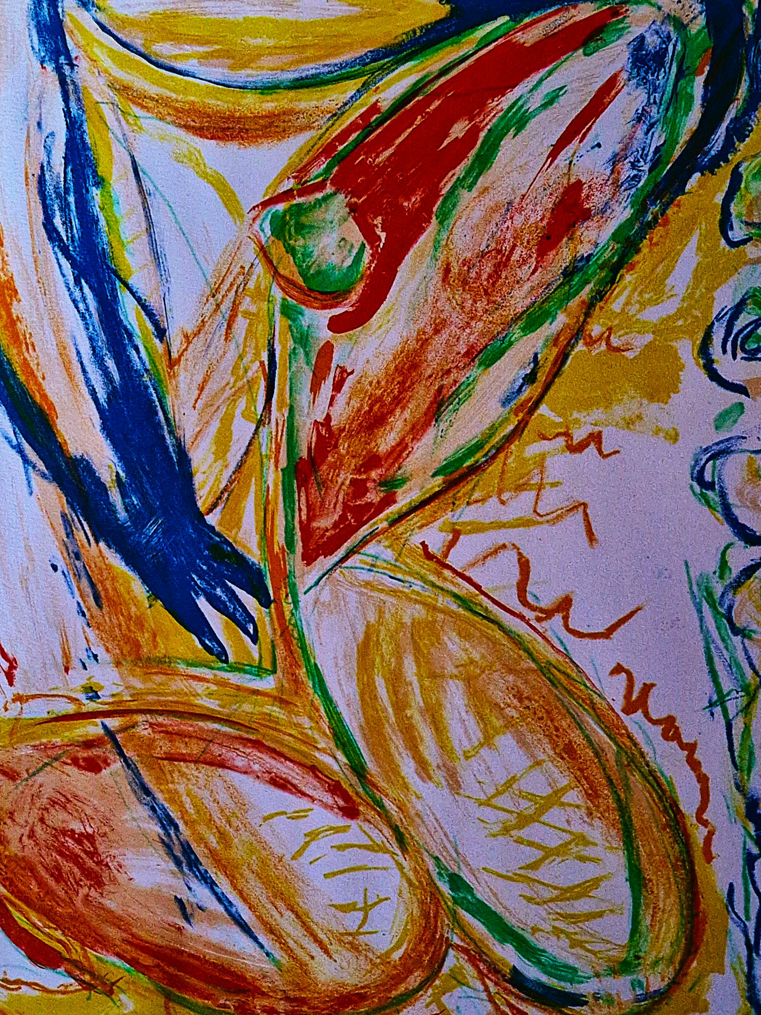 Paul de Lussanet - Grote 1989 kleuren-lithografie ‘ Hommage aan CoBrA’ - beperkte oplage kopen? Bied vanaf 48!