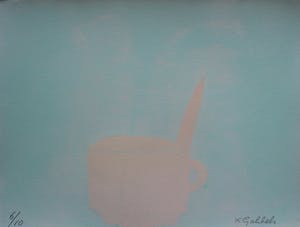 Klaas Gubbels - houtdruk met acryl ondergrond ‘ kopje’- oplage slechts 10 stuks kopen? Bied vanaf 295!