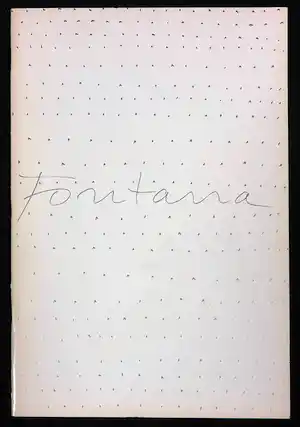Lucio Fontana - Tentoonstellingscatalogus 'Fontana' verkocht voor € 25!
