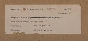 Bart ter Haar - Achter plastic - 1976 - aquarel, potlood en collage van plastic kopen? Bied vanaf 25!