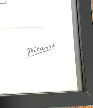 Pablo Picasso - Olunda,dieren, verdiept gelijst, drukgesigneerd. kopen? Bied vanaf 50!