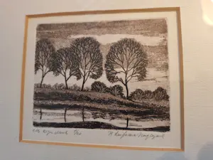 Rini Leefsma-Nagtegaal - Landschap met bomen ets kopen? Bied vanaf 25!