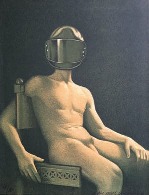Jean Paul Vroom - Naakt met helm, litho kopen? Bied vanaf 125!