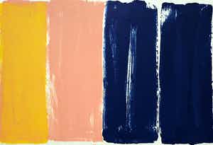 Adine Engelman - Abstracte compositie, monotype verkocht voor € 75!